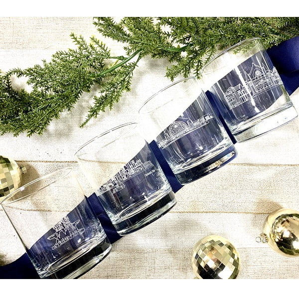 Cincinnati Scene DOF Glasses Gilson's Engraving & Elegant Gifts